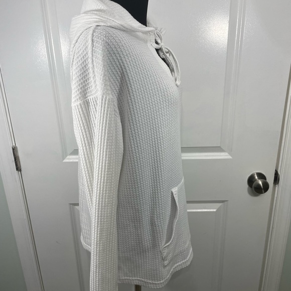 Cathy Daniels Ivory Knit Hoodie with hood Size Large CB-20 - Picture 4 of 10